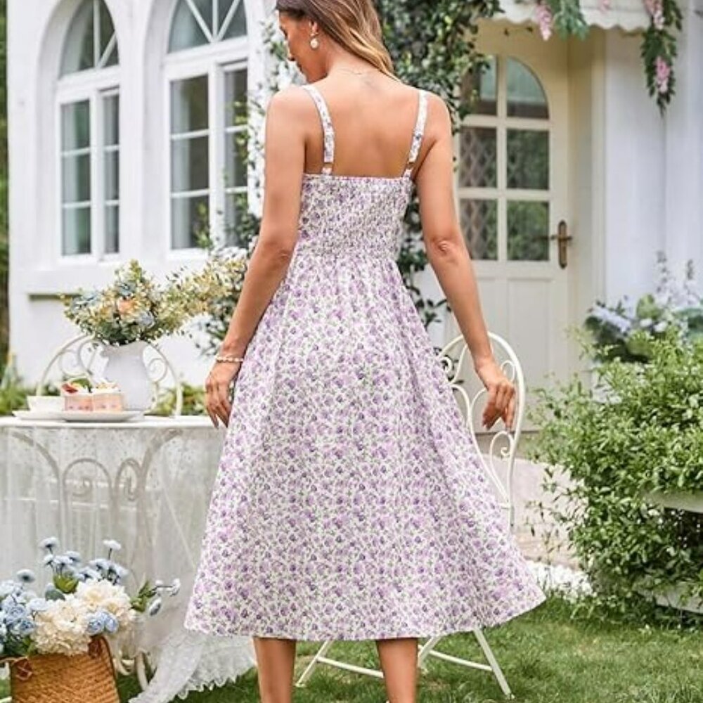 Scarlet Darkness Floral Corset Dress Green Purple Cami Small - Picture 12 of 14